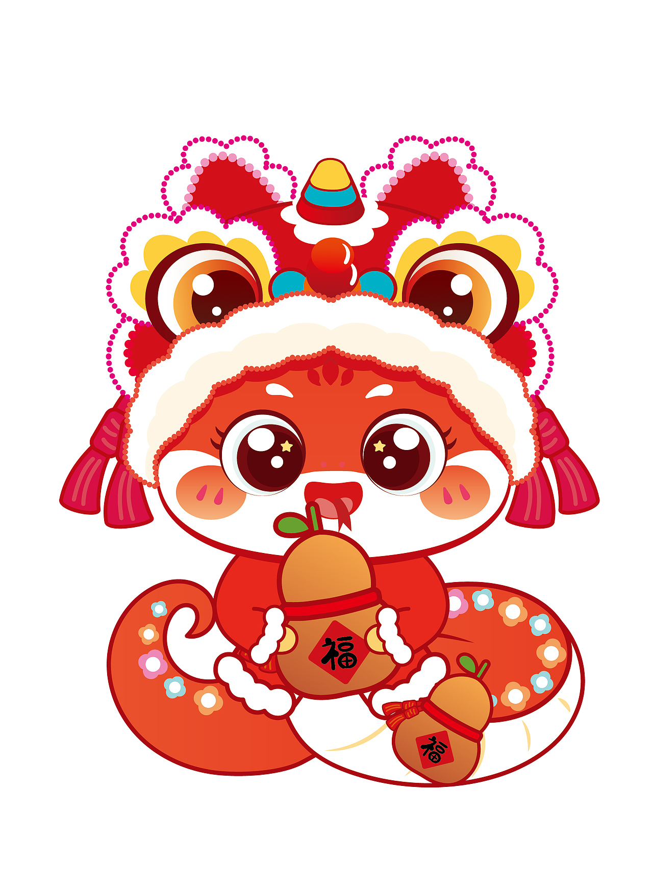 蛇宝宝潮玩IP卡通形象设计卡通可爱插画可合作