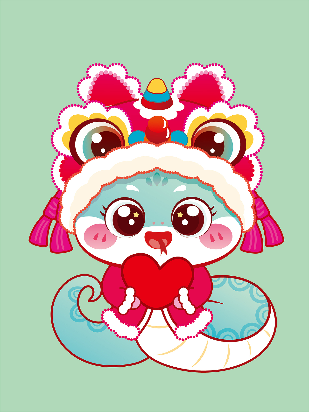 蛇宝宝潮玩IP卡通形象设计卡通可爱插画可合作