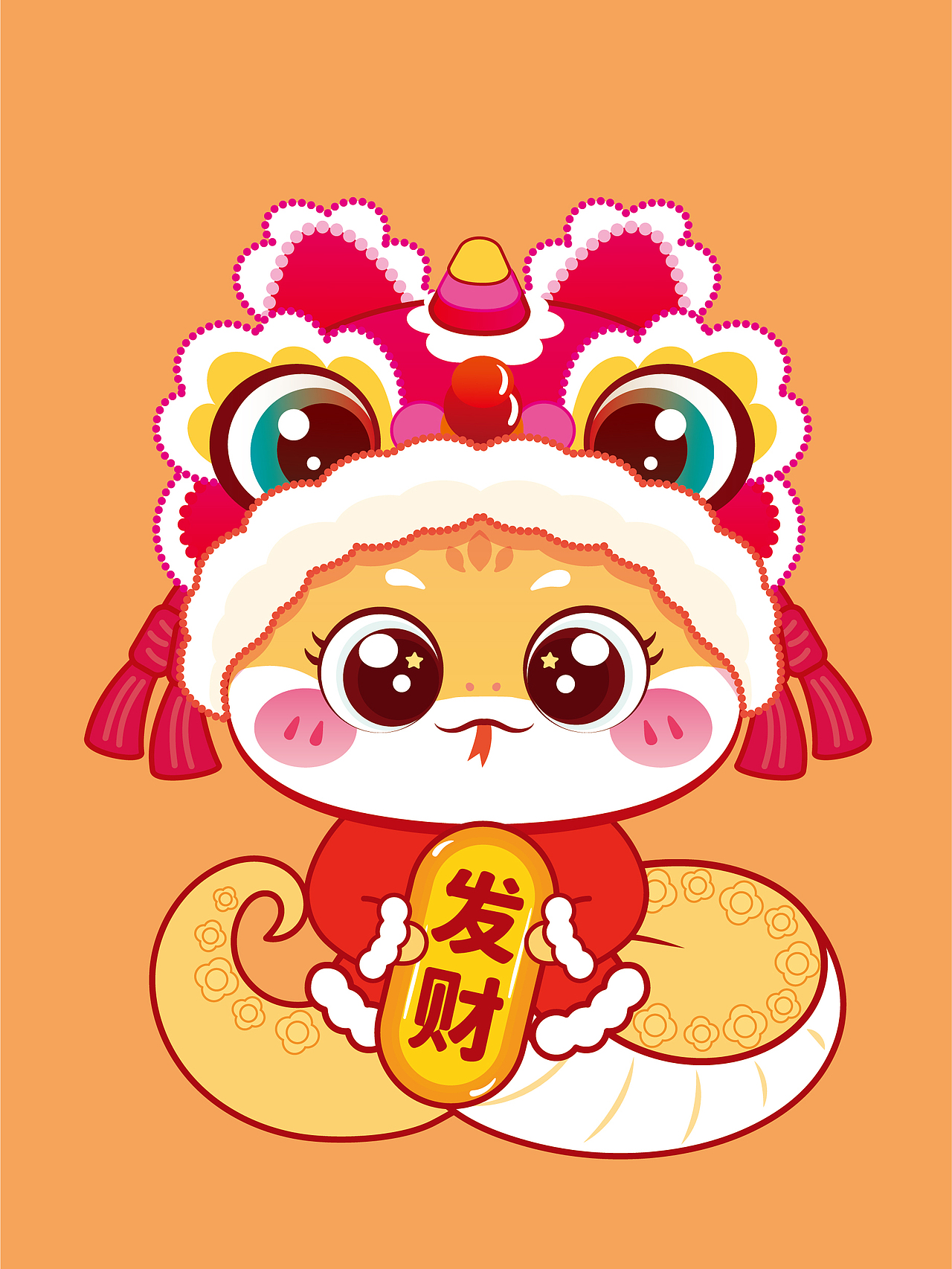 蛇宝宝潮玩IP卡通形象设计卡通可爱插画可合作