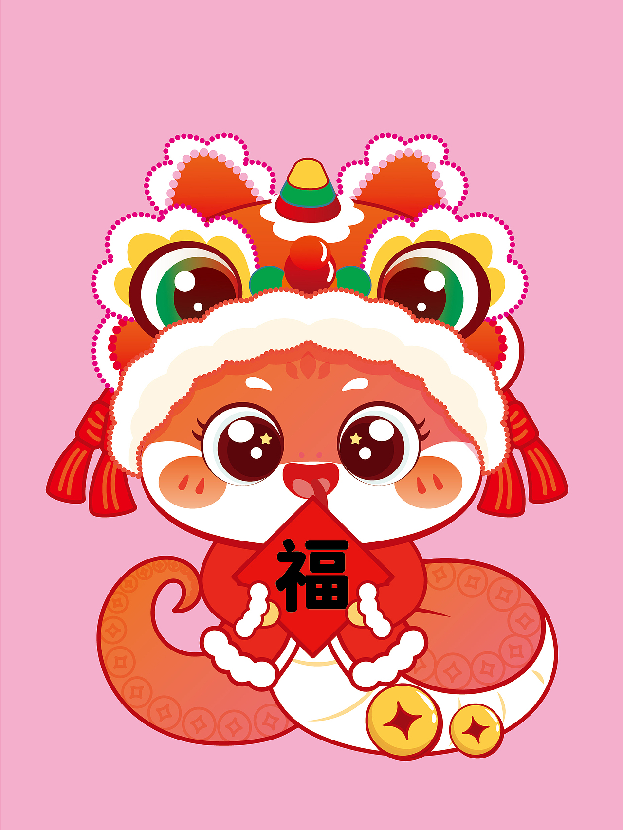 蛇宝宝潮玩IP卡通形象设计卡通可爱插画可合作