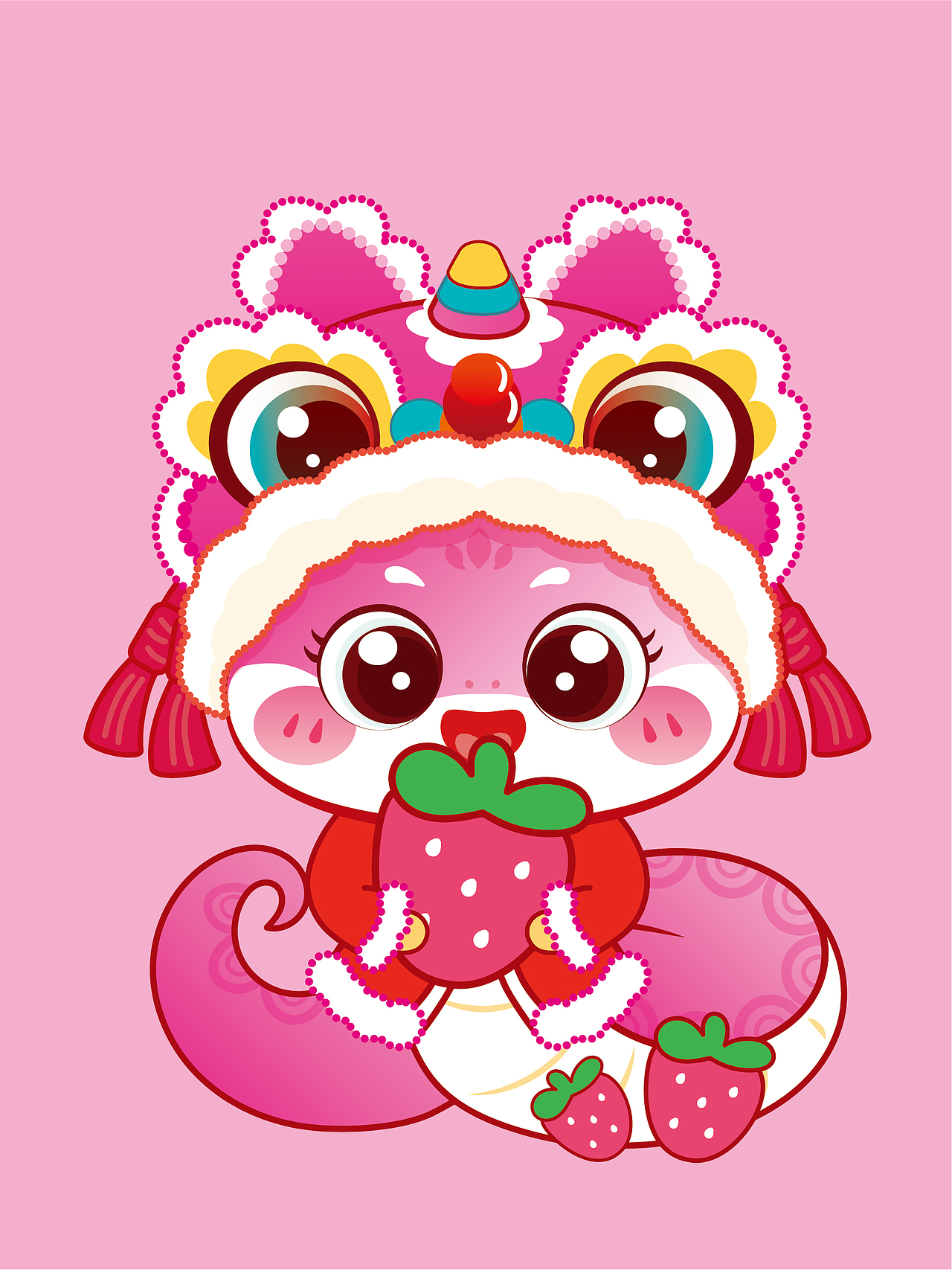 蛇宝宝潮玩IP卡通形象设计卡通可爱插画可合作