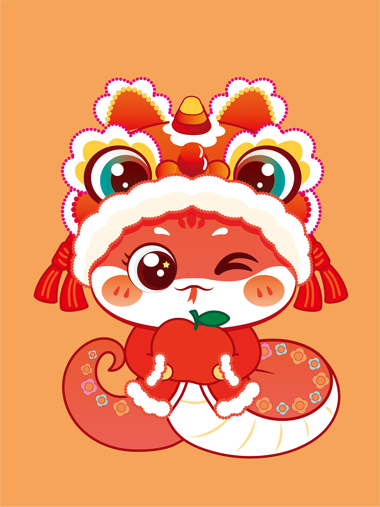 蛇宝宝潮玩IP卡通形象设计卡通可爱插画可合作