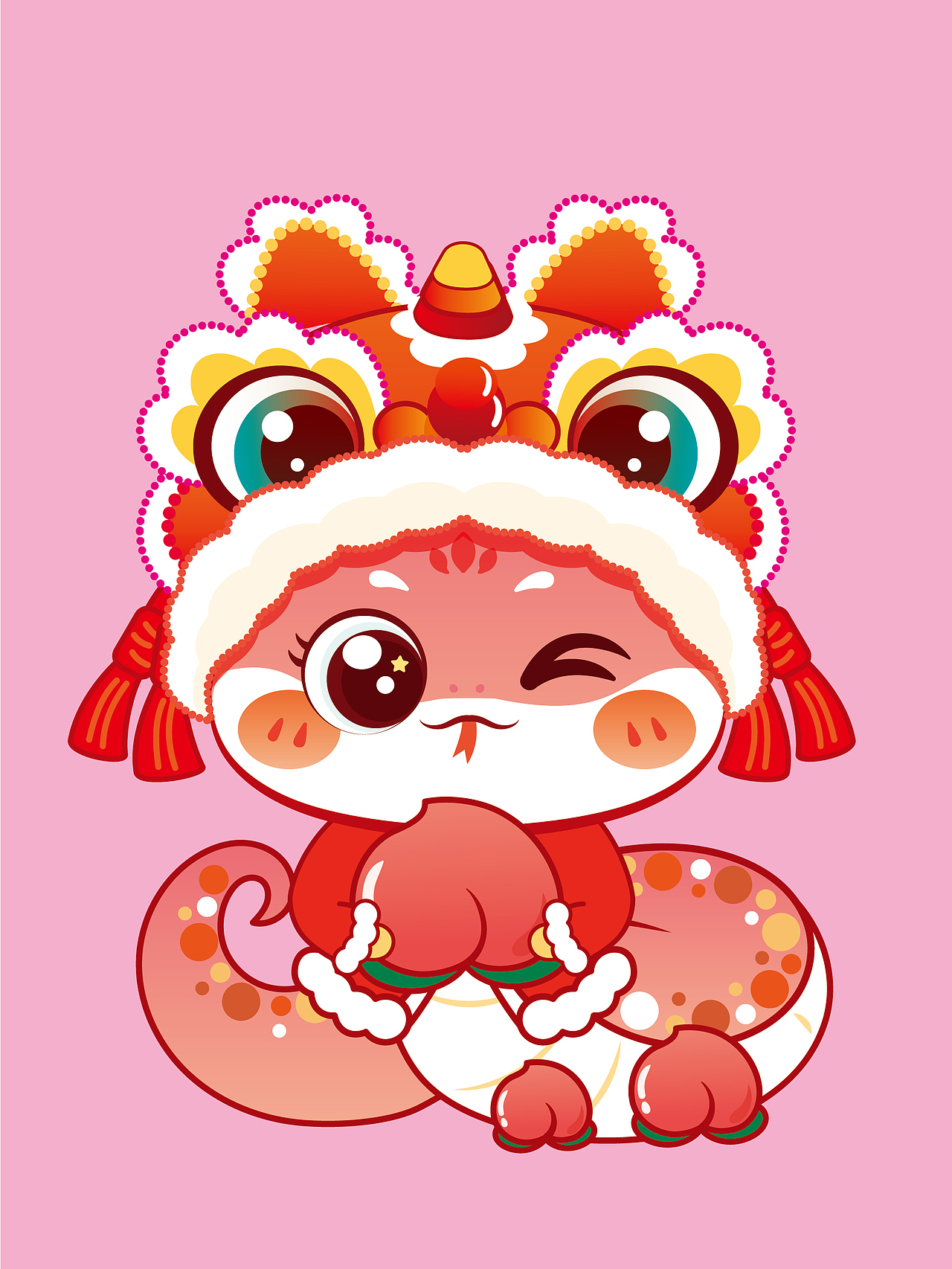 蛇宝宝潮玩IP卡通形象设计卡通可爱插画可合作