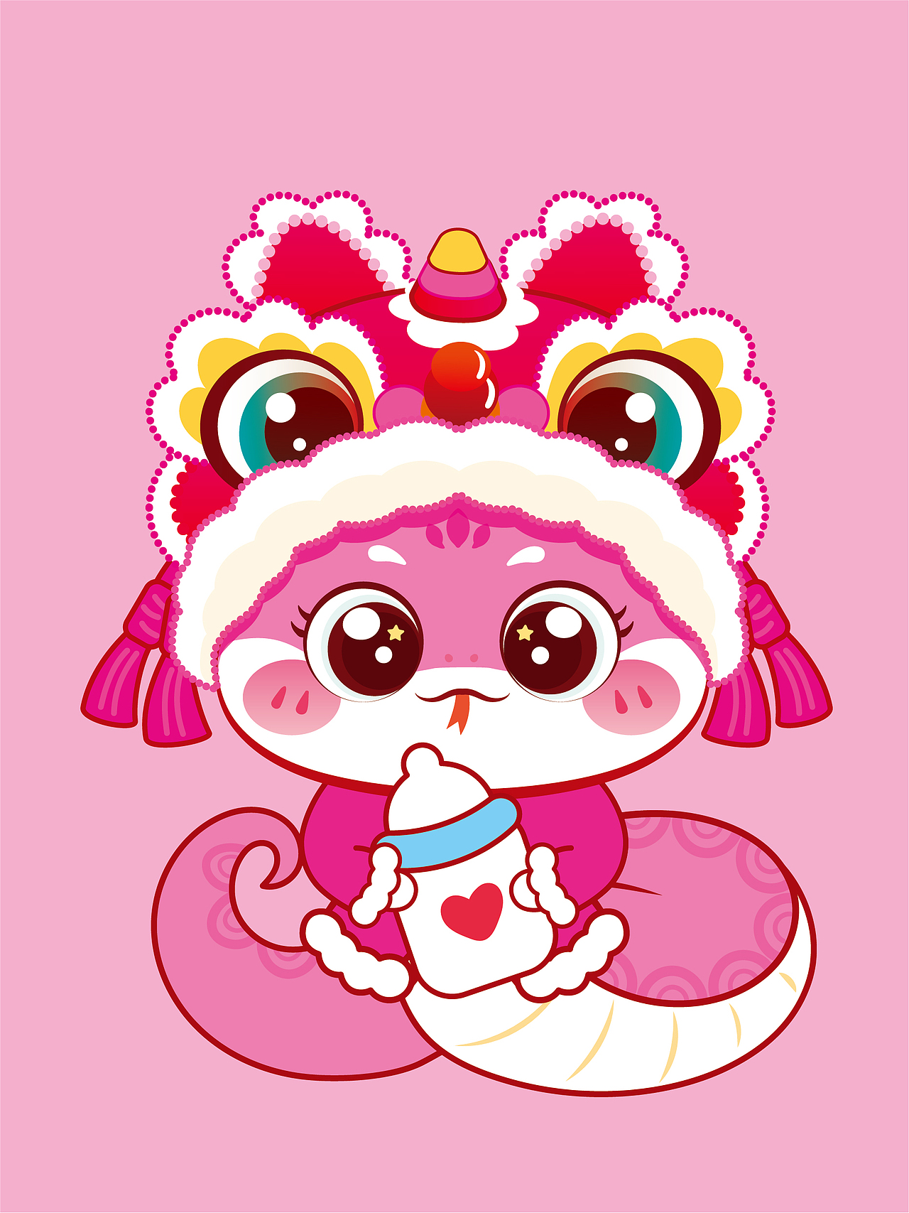 蛇宝宝潮玩IP卡通形象设计卡通可爱插画可合作