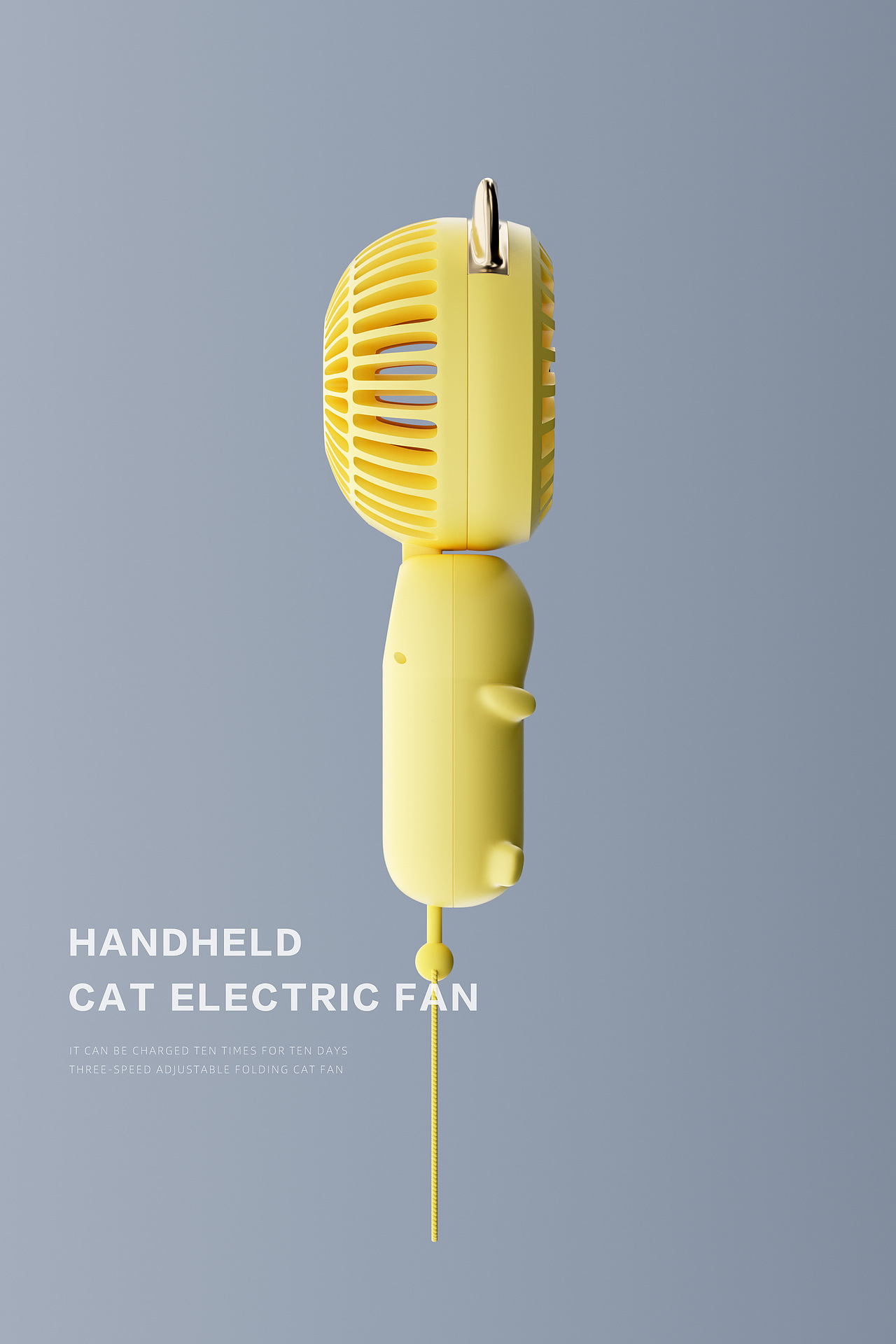 C4D建模渲染 手持猫咪风扇