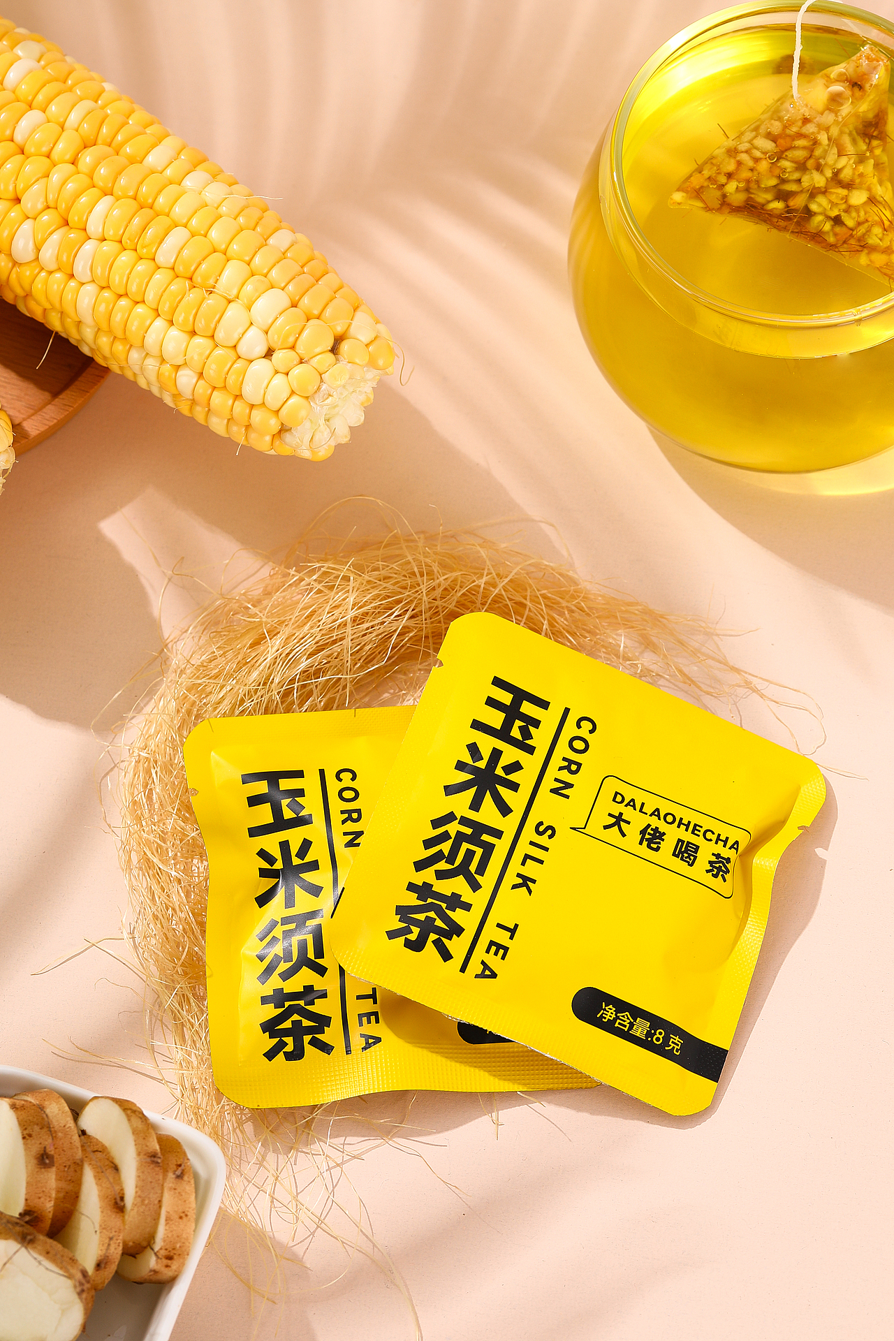 玉米须茶-袋泡茶-养生茶拍摄
