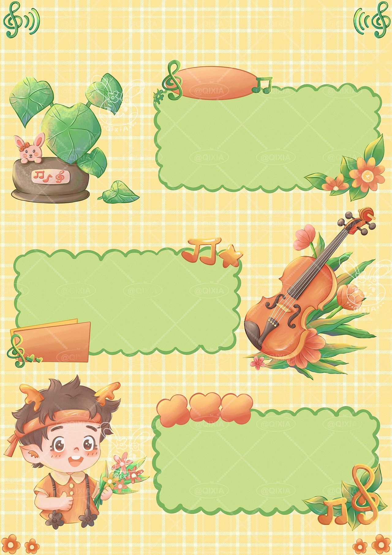 音乐乐评单/贴纸设计系列图（图ZMzgwMzk3NTg4） - 商业插画 - 站酷设计师柒夏1205原创素材 - 站酷ZCOOL