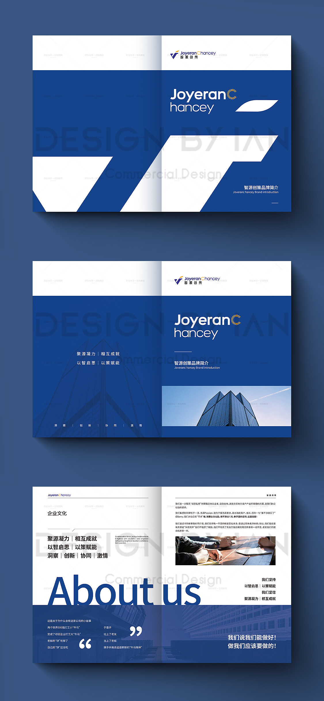 原创设计｜企业蓝色简介画册设计