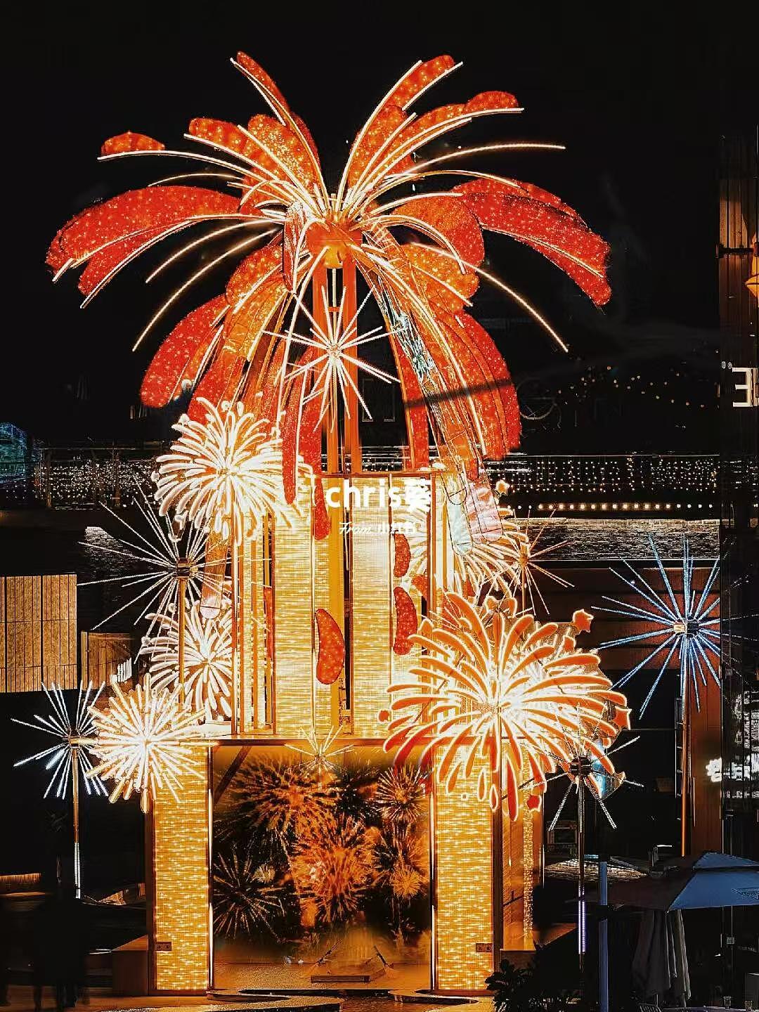 璀璨春节,烟火装置点亮新春夜空