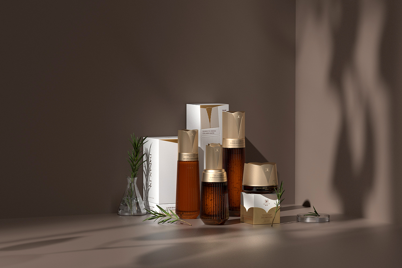 护肤品化妆品白底图透明图C4D建模OC渲染场景