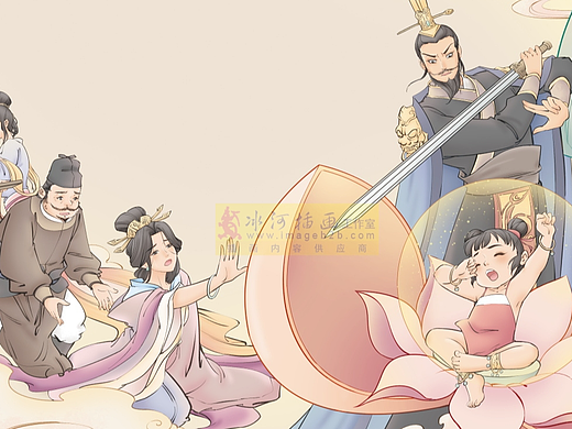 少年读封神接力出版社钱儿爸讲的超级封神榜绘本插画