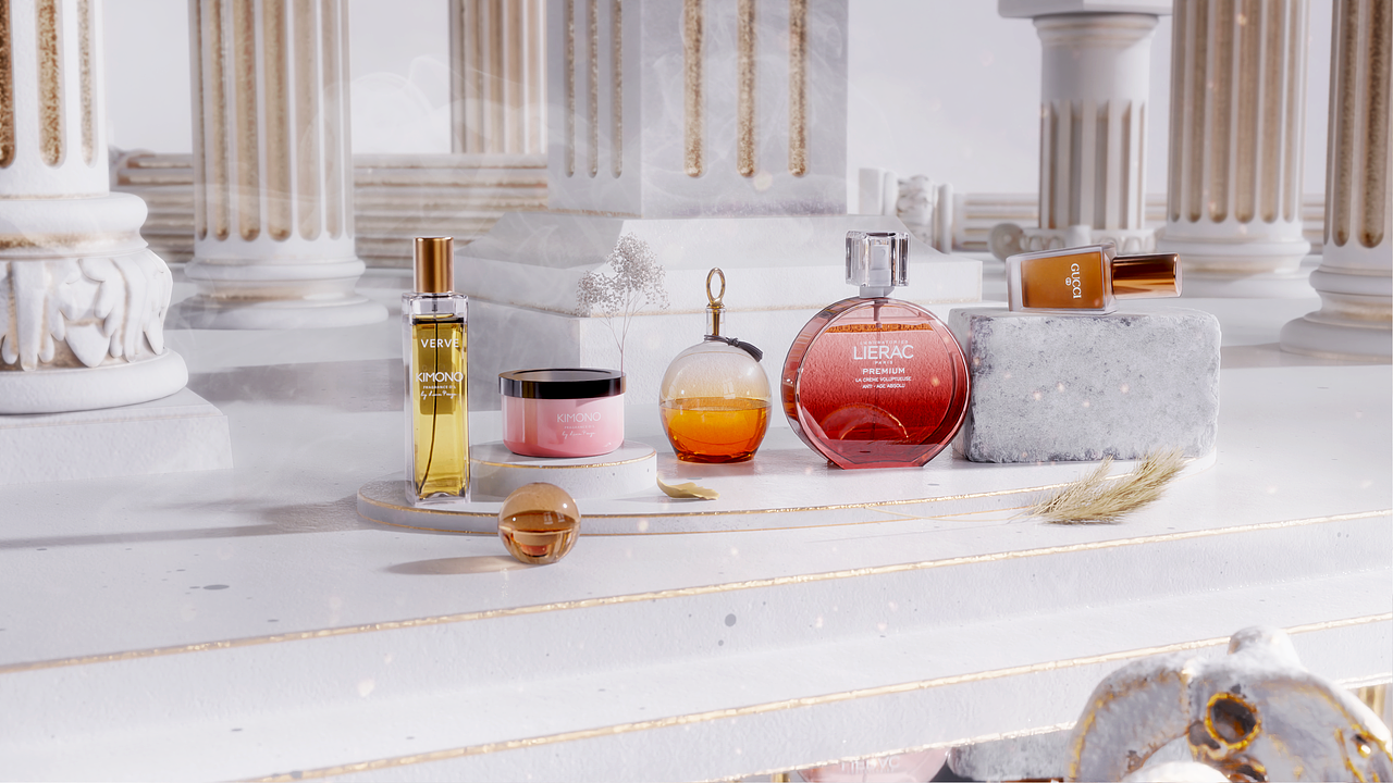 化妆品场景渲染