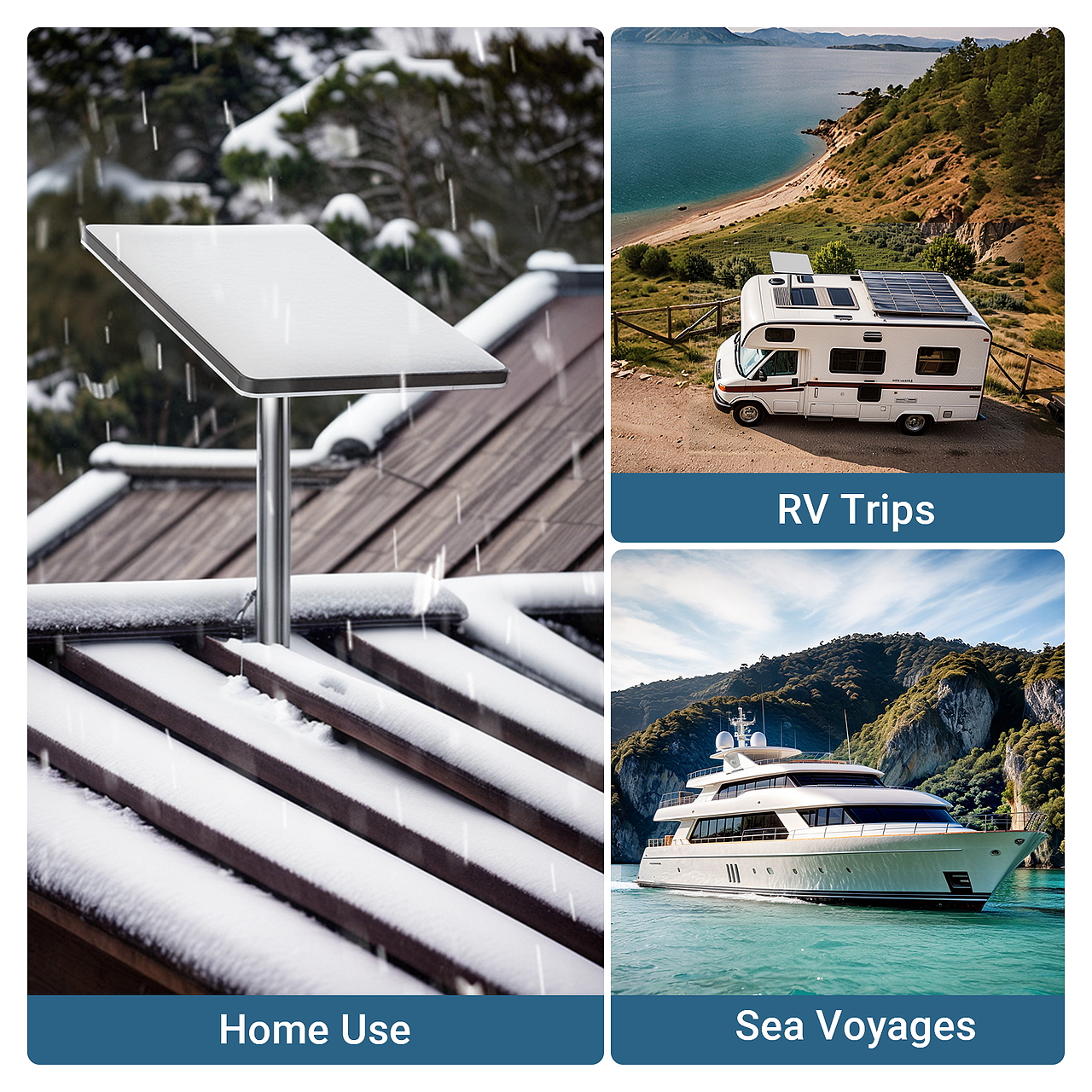 【聚豪设计】星链支架主副图 A+设计 庭院产品渲染套图