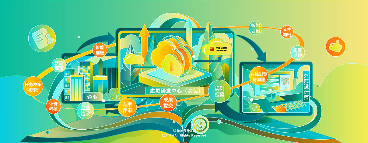 商业插画｜为中车研究院画的2024年日历插画（图ZMzgwNDYzMTQw） - 商业插画 - 站酷设计师插画师吆西西原创素材 - 站酷ZCOOL