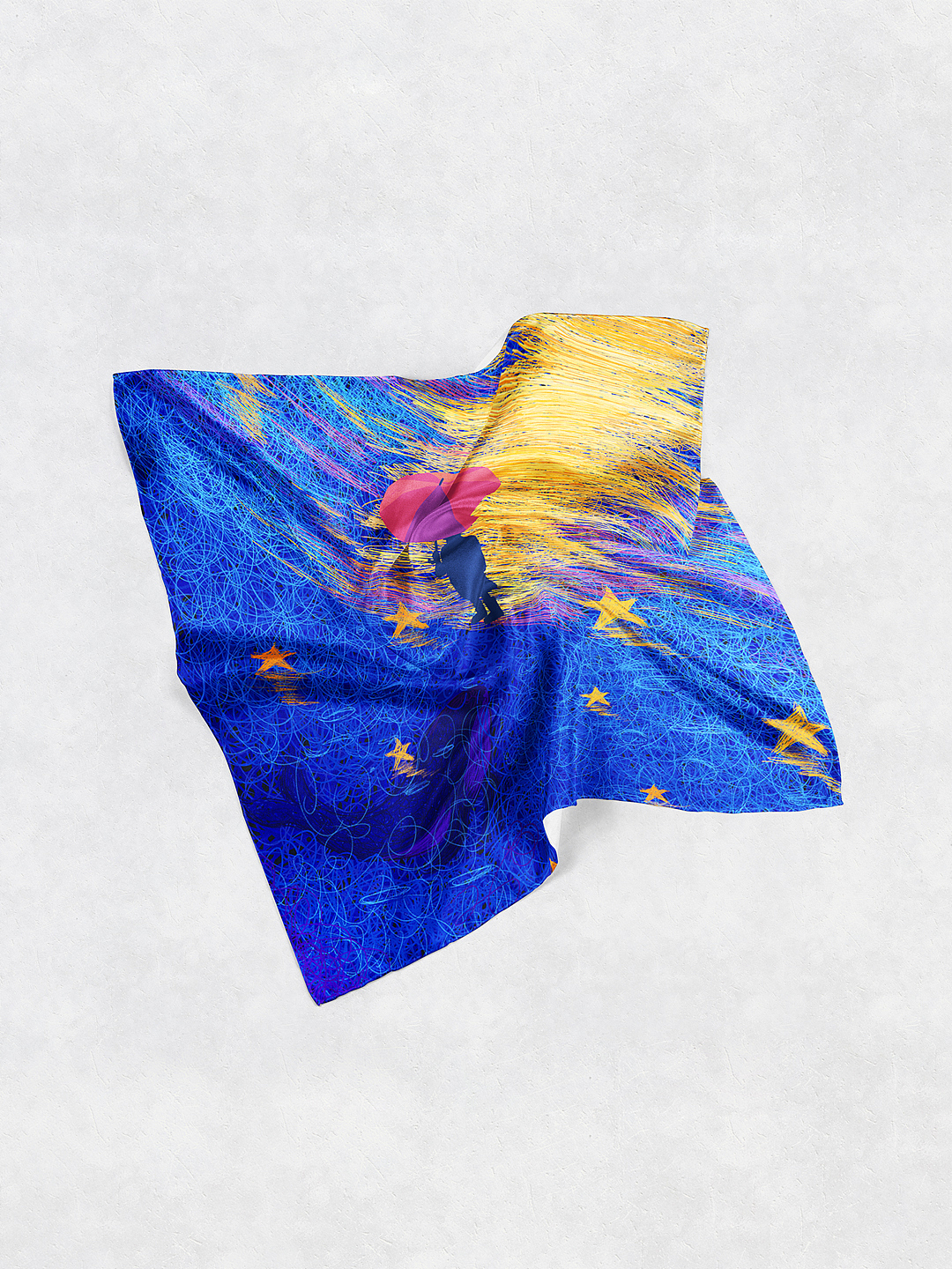 手绘线圈插画-遇见