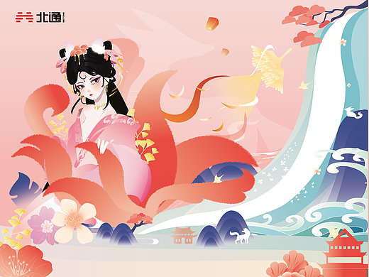 神话·倾城 | 国风键盘 AI矢量插画设计