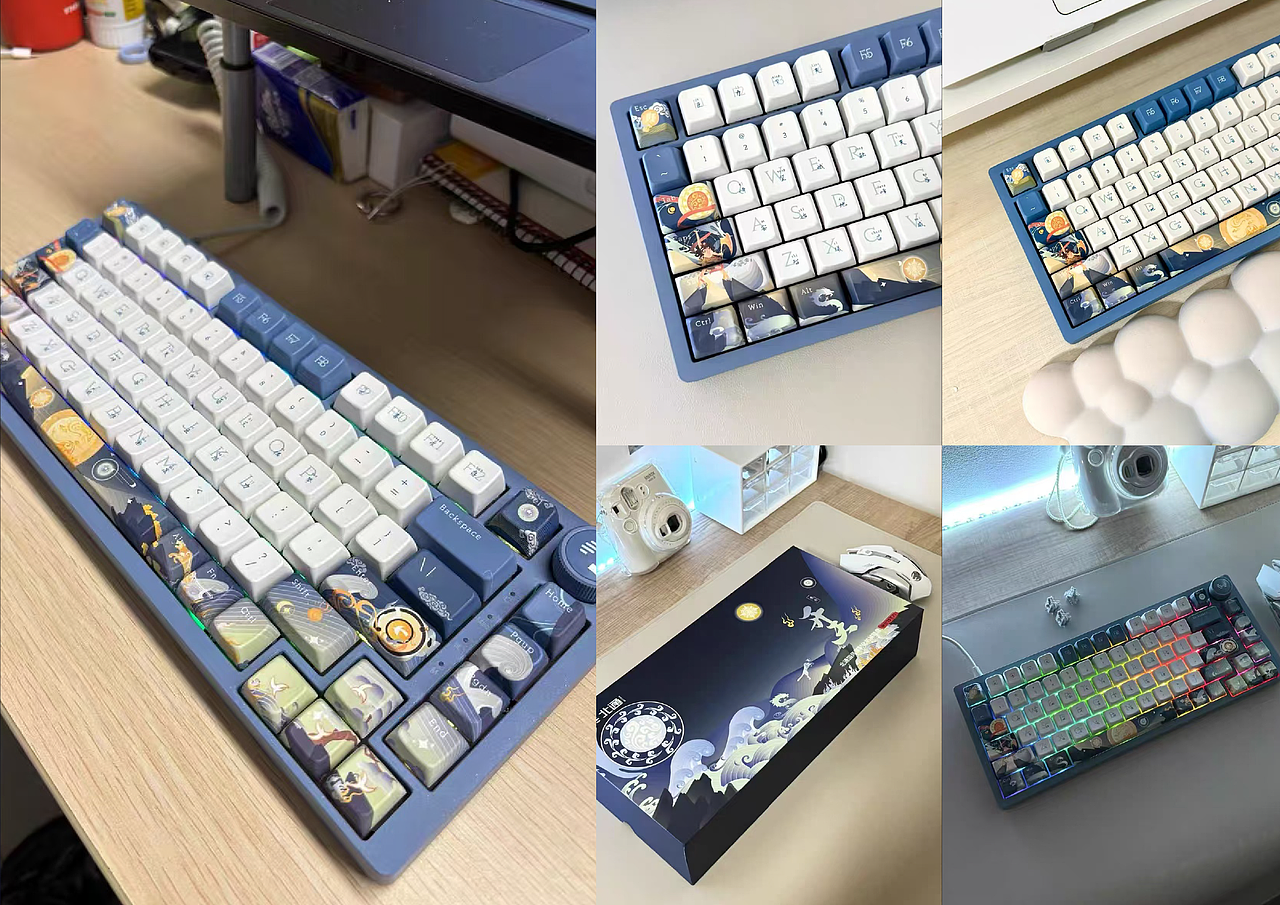 神话·开天 | 国风键盘 AI矢量插画设计