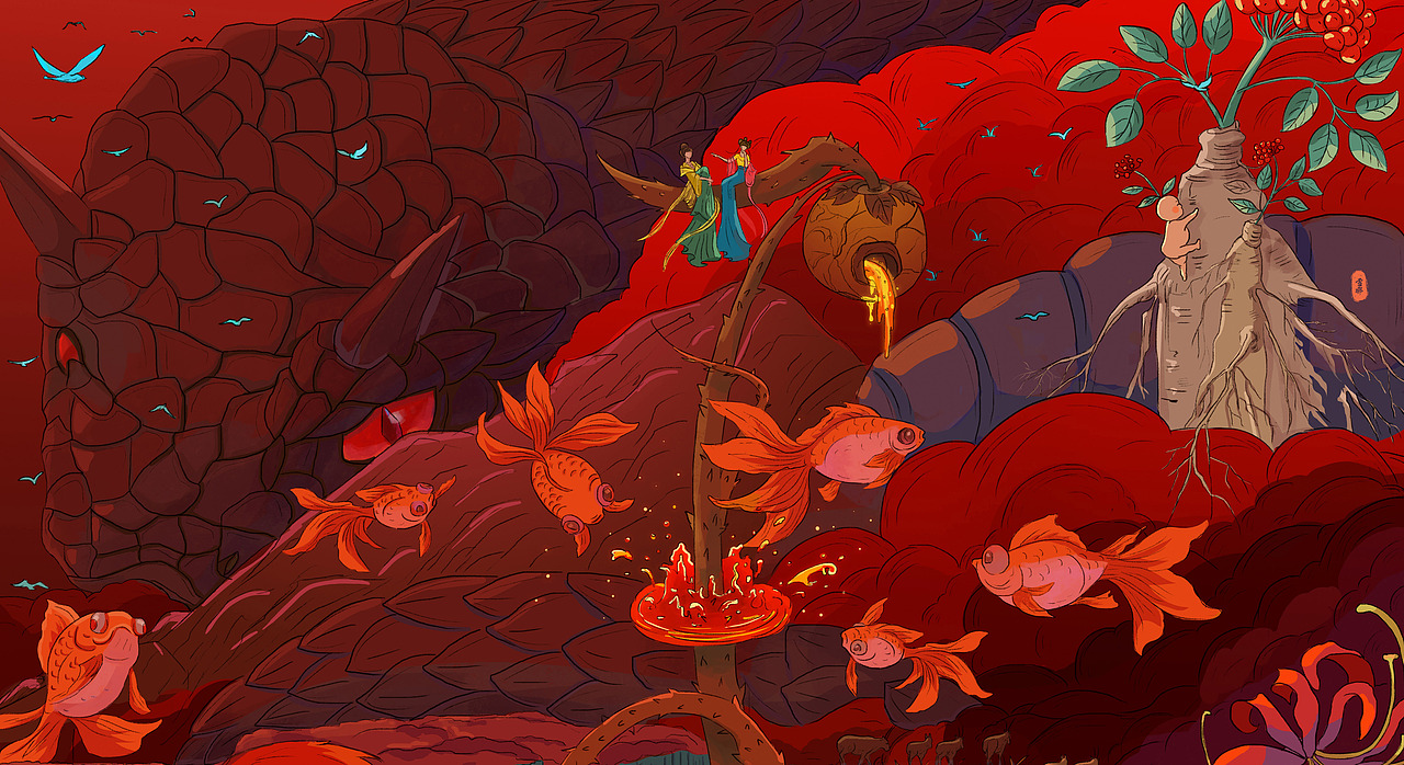 灵蛇绮梦（图ZMzgwNDkxMTE2） - 艺术插画 - 站酷设计师icexuena雪娜原创素材 - 站酷ZCOOL