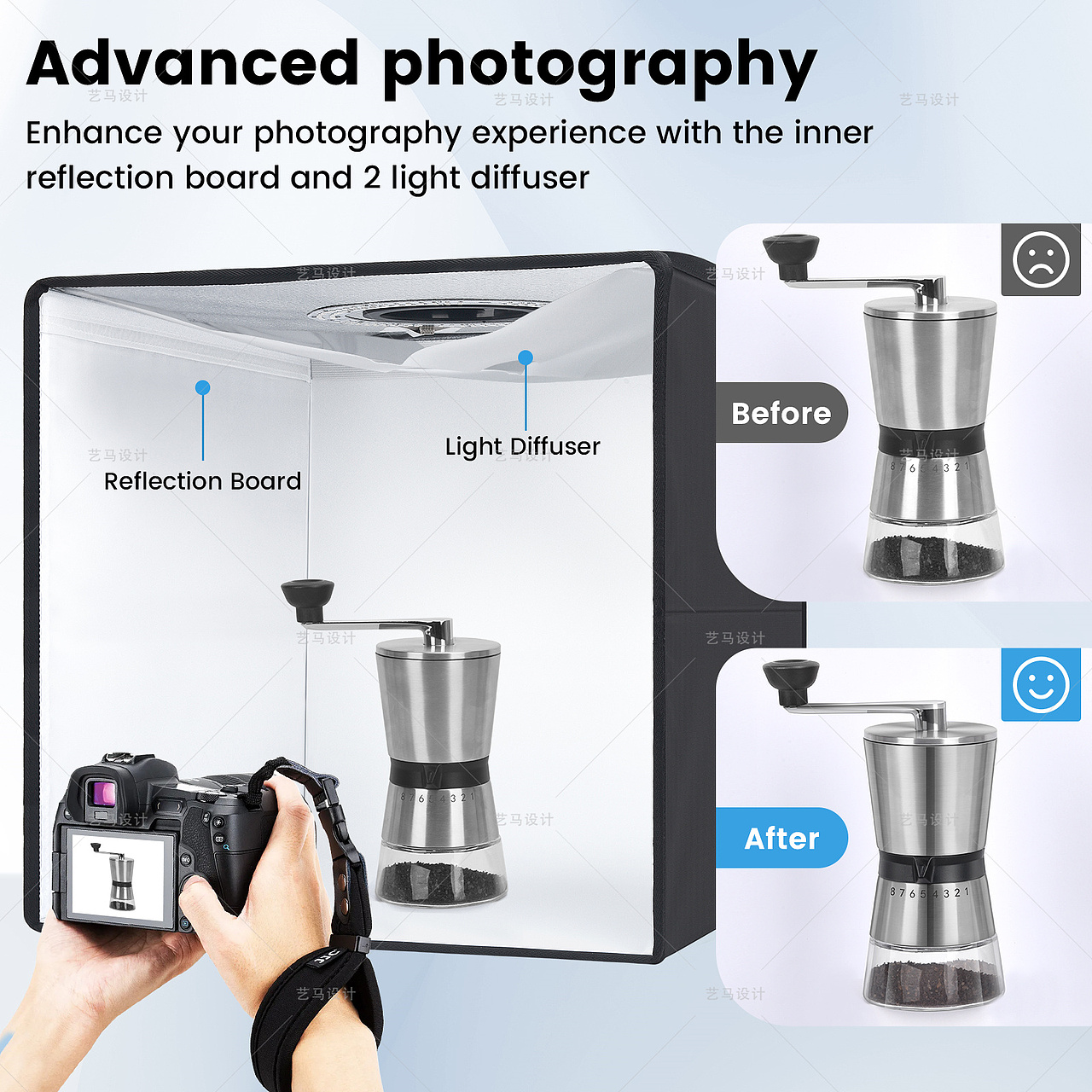 灯具 灯箱-Amazon案例 亚马逊主副图A+设计