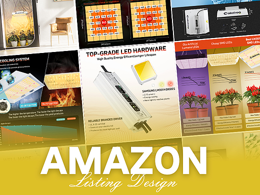 灯具 植物灯-Amazon案例 亚马逊主副图A+设计