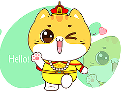 可爱猫吉祥物设计卡通猫形象设计微信动态表情设计gif