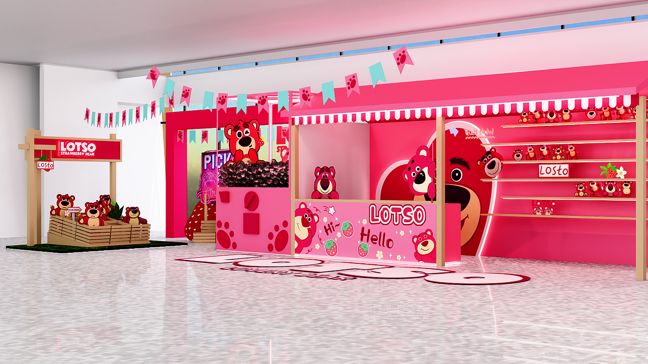 草莓熊联名美陈（图ZMzgwNTE0Nzcy） - 其他三维 - 站酷设计师Z85302632原创素材 - 站酷ZCOOL