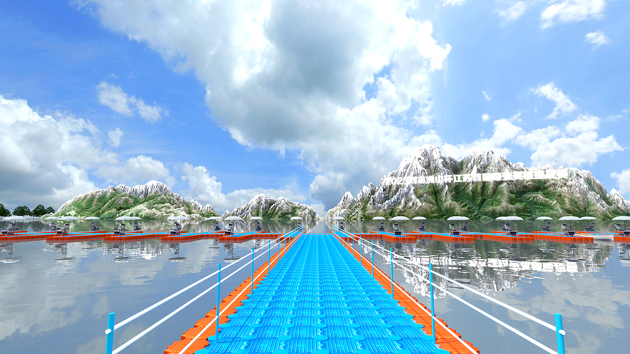 赛事浮桥搭建