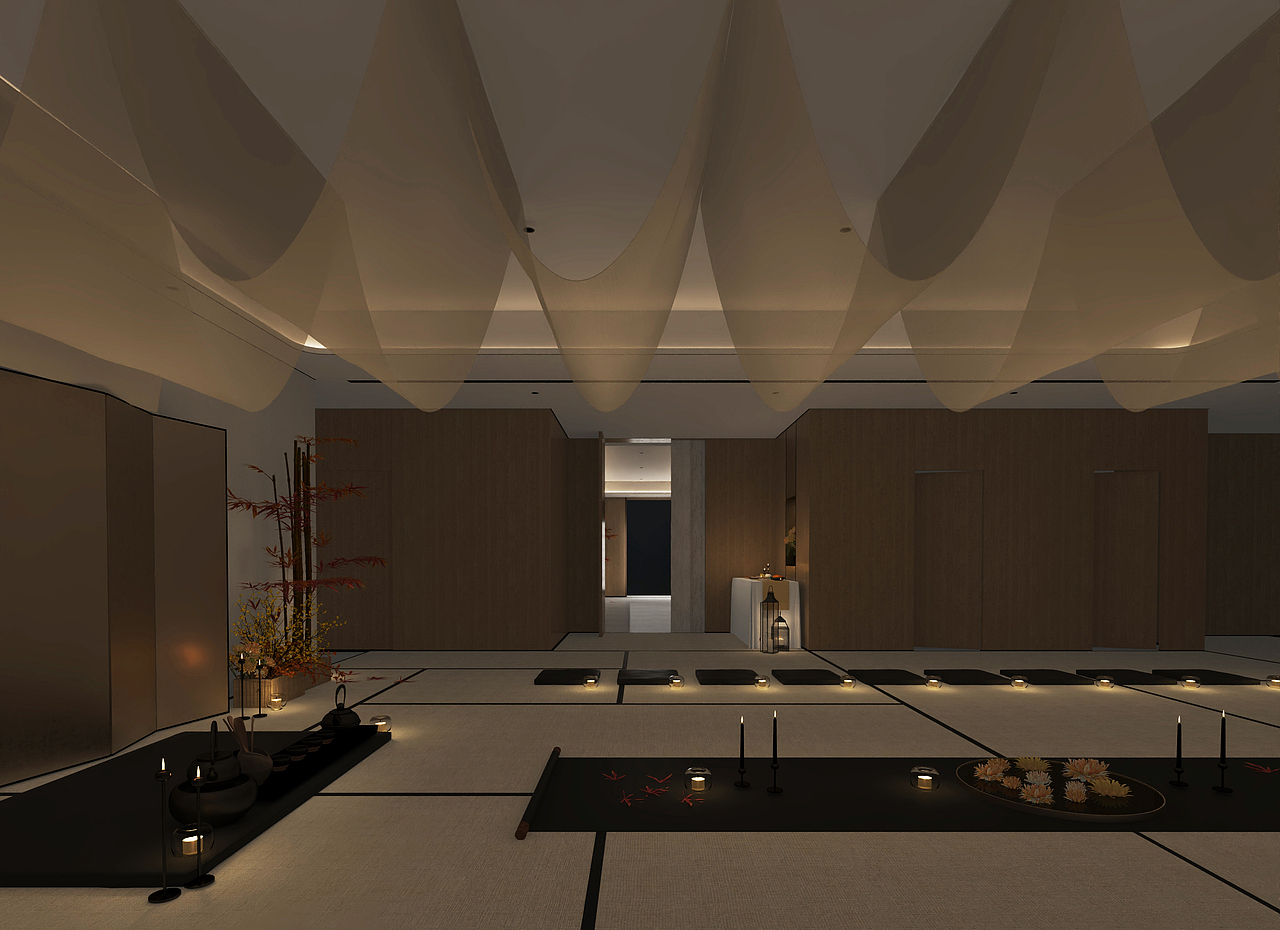 一个茶话会室内效果图