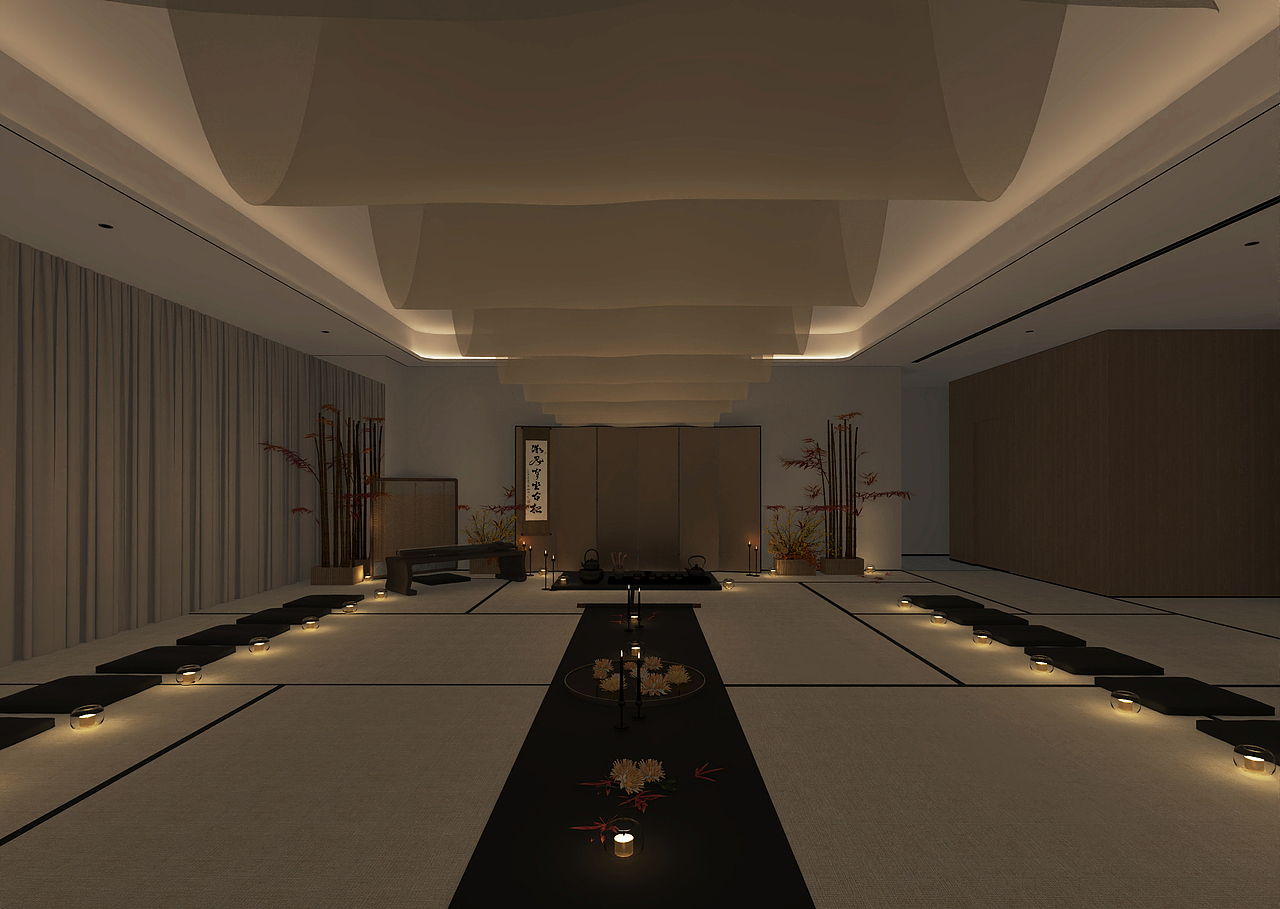 一个茶话会室内效果图