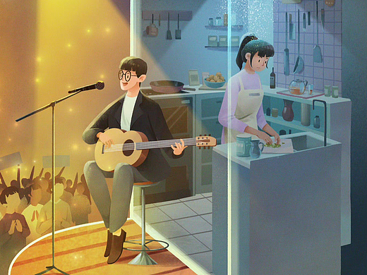 【星蔚插画】芒果TV《再见爱人4》插画海报