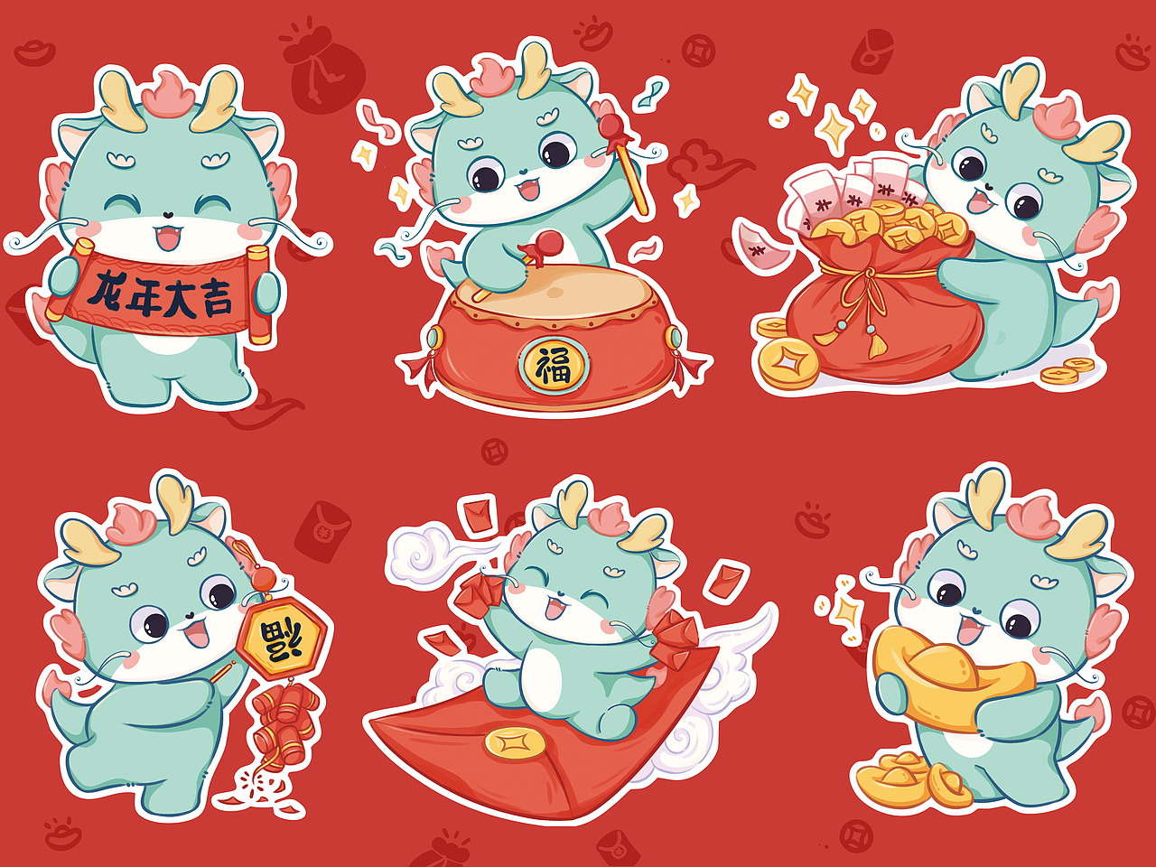 龙年新年生肖IP形象设计汇总 潮玩卡通形象插画