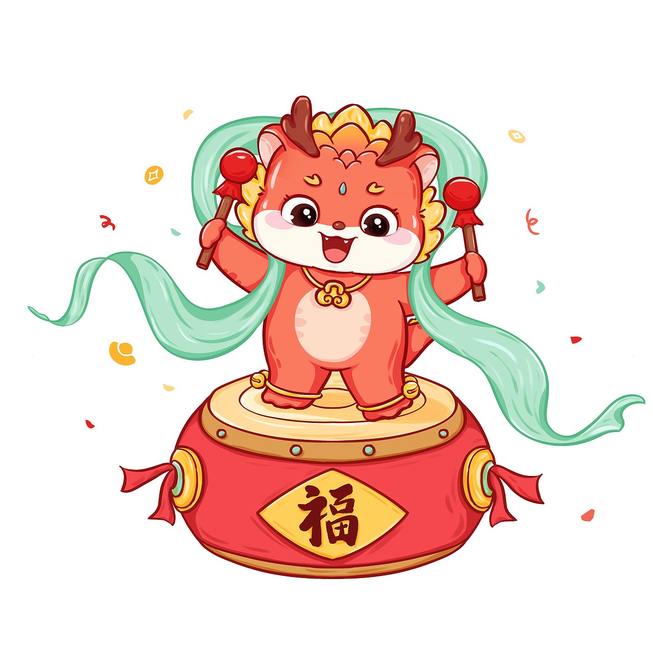 龙年新年生肖IP形象设计汇总 潮玩卡通形象插画