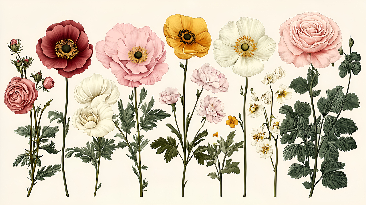 花卉题材海报MJ出图