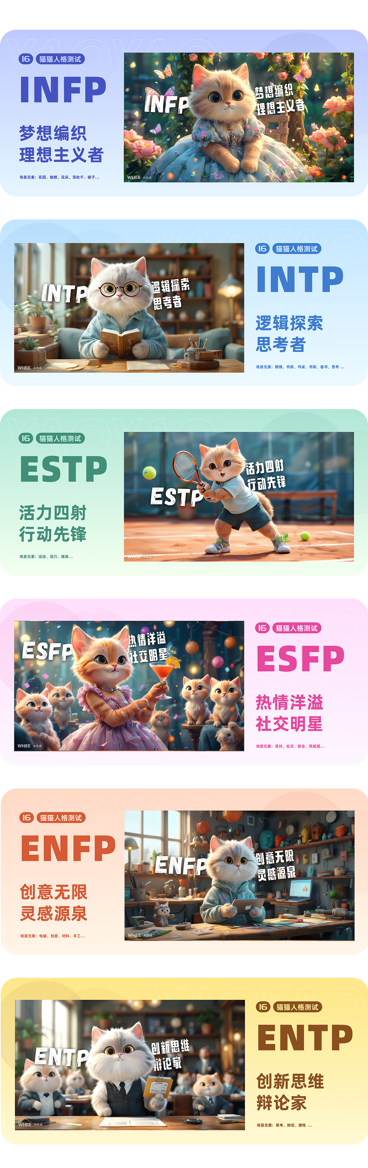 AIGC辅助MBTI运营设计(图ZMzgwNTMyNDQw) - APP界面 - 站酷设计师yaoyao设计师原创素材 - 站酷ZCOOL