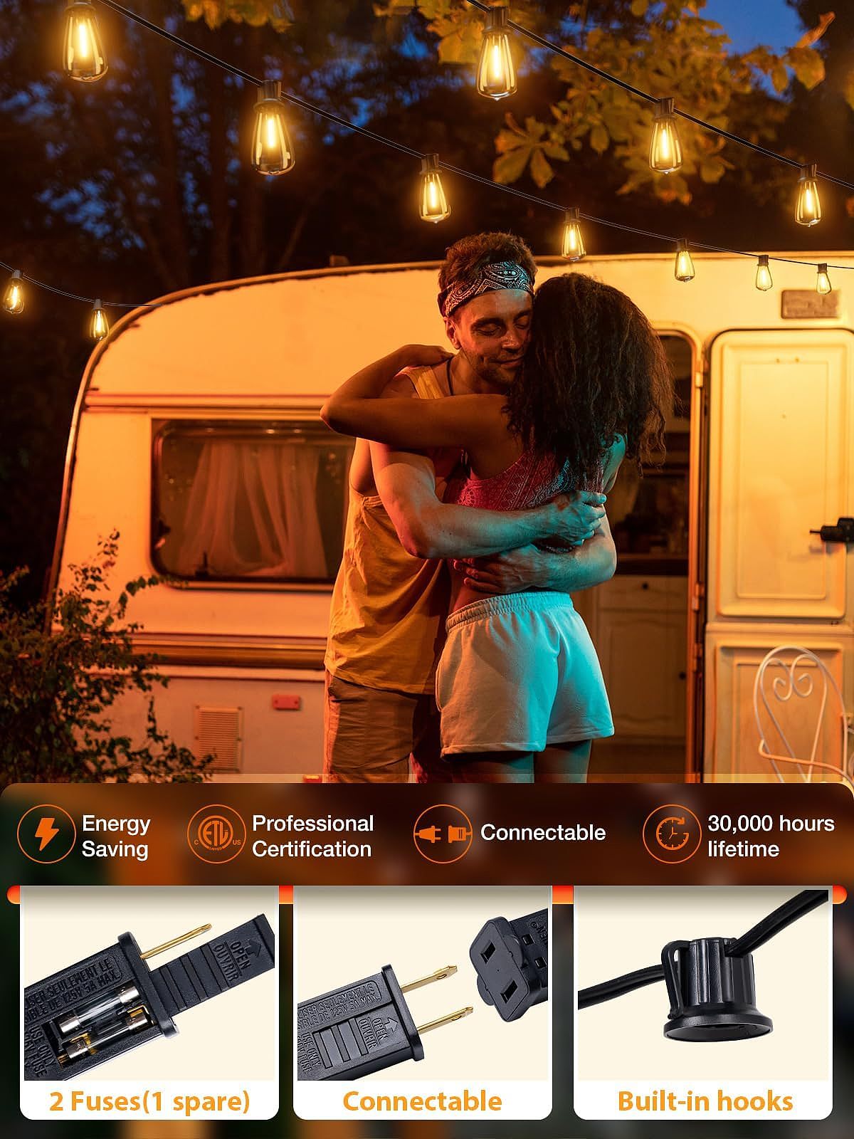 户外灯串 氛围灯串 主图/详情页 亚马逊主图/高级A+