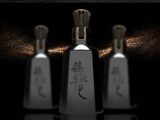 鵲華秋色酒瓶包裝設(shè)計（個人主頁-ZNzA3NzM3OTY=） - 包裝 - 站酷設(shè)計師辭月電商平面設(shè)計原創(chuàng)素材 - 站酷ZCOOL