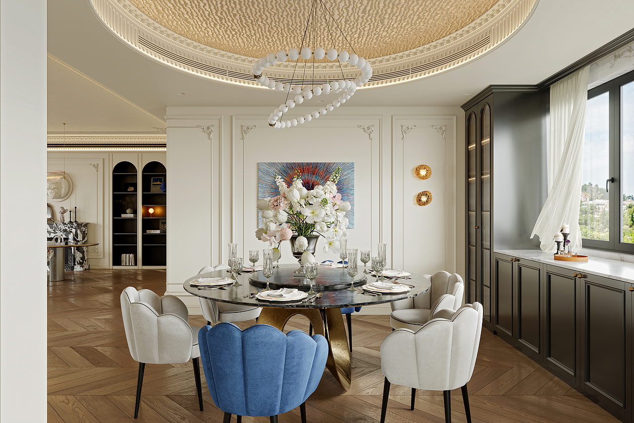 法式大平层 法式客厅（图ZMzgwNTM0NjYw） - 家装设计 - 站酷设计师痞老蟹原创素材 - 站酷ZCOOL