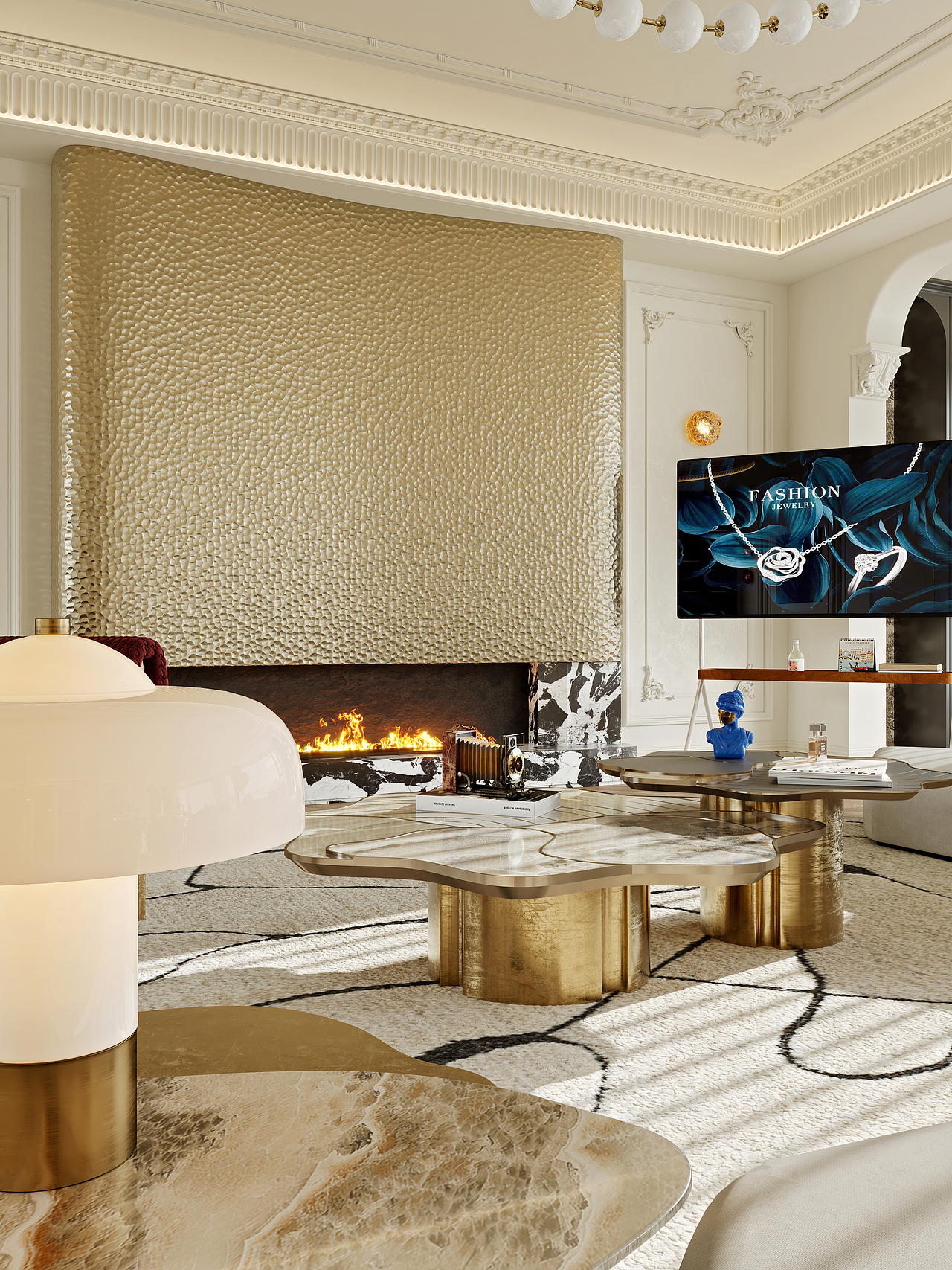 法式大平层 法式客厅（图ZMzgwNTM0NjQw） - 家装设计 - 站酷设计师痞老蟹原创素材 - 站酷ZCOOL