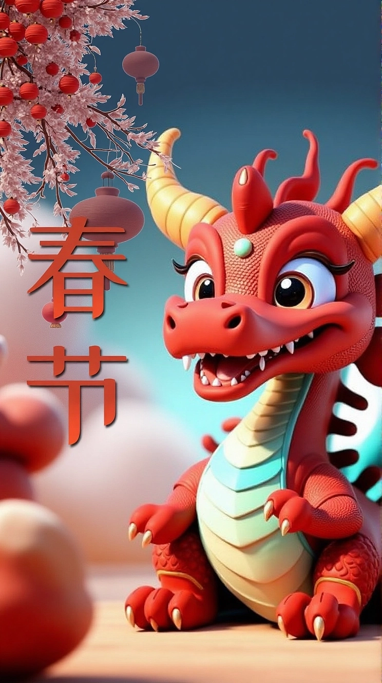 AI辅助龙年春节海报