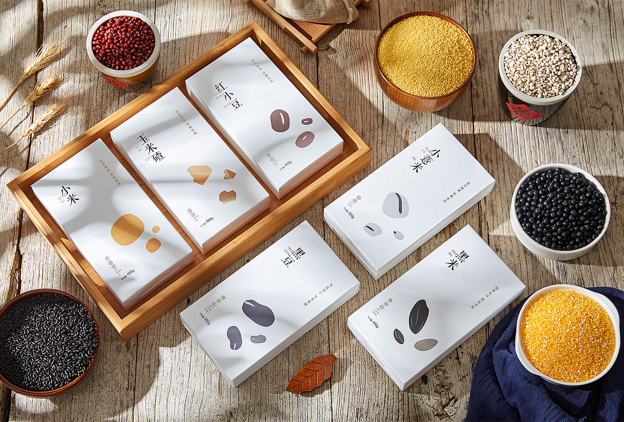 五谷杂粮礼盒包装设计｜小米红豆黑豆黑米玉米碴红薏米（图ZMzgwNTUwNjcy） - 包装 - 站酷设计师vivid米原创素材 - 站酷ZCOOL