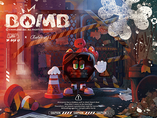 BOMB | 禁止恶意入侵（个人主页-ZNjg5OTU0MDQ=） - 艺术插画 - 站酷设计师XSay0原创素材 - 站酷ZCOOL