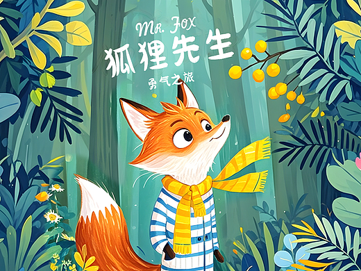 儿童插画绘本--狐狸先生的勇气之旅