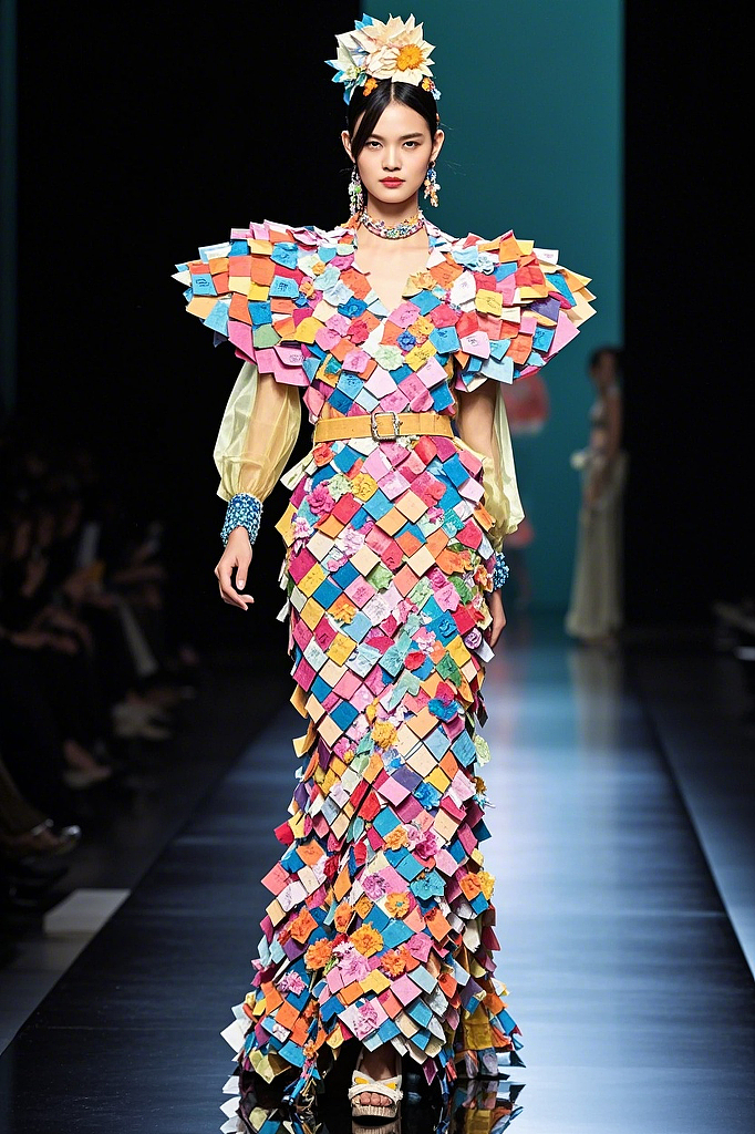 AI助力服裝設(shè)計，讓剪紙藝術(shù)在服裝設(shè)計圈流行起來（圖ZMzgwNTczNTk2） - 其他服裝 - 站酷設(shè)計師艾爾羅萊特原創(chuàng)素材 - 站酷ZCOOL