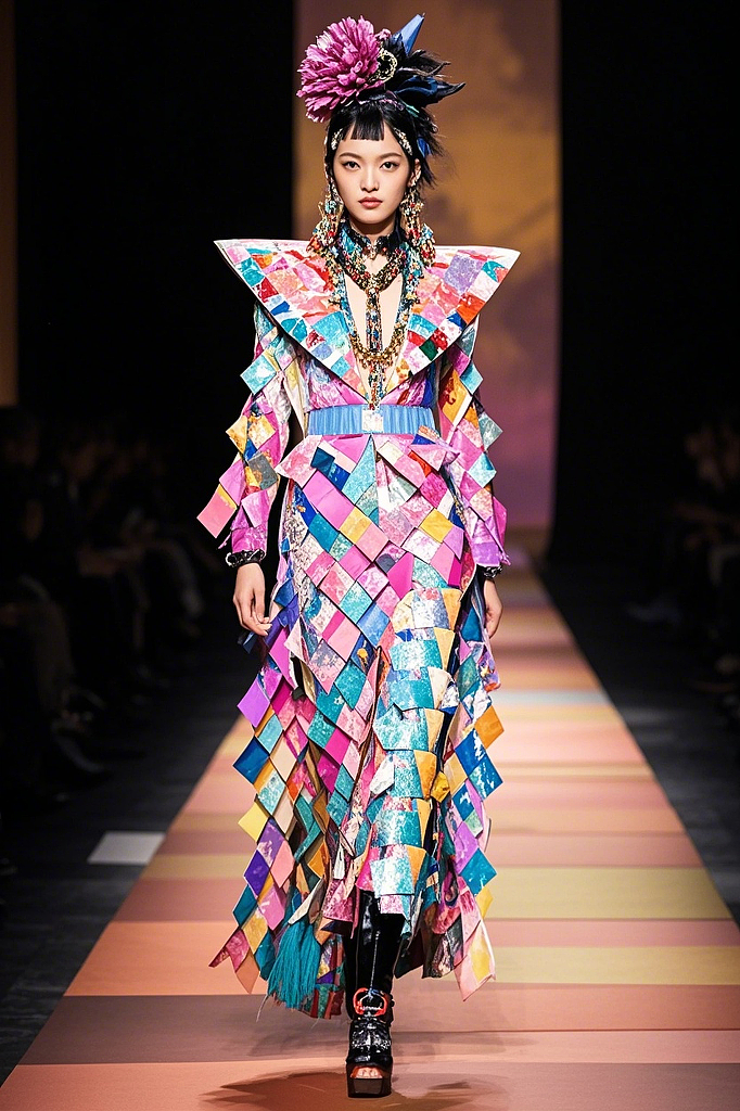 AI助力服裝設(shè)計，讓剪紙藝術(shù)在服裝設(shè)計圈流行起來（圖ZMzgwNTczNjQw） - 其他服裝 - 站酷設(shè)計師艾爾羅萊特原創(chuàng)素材 - 站酷ZCOOL