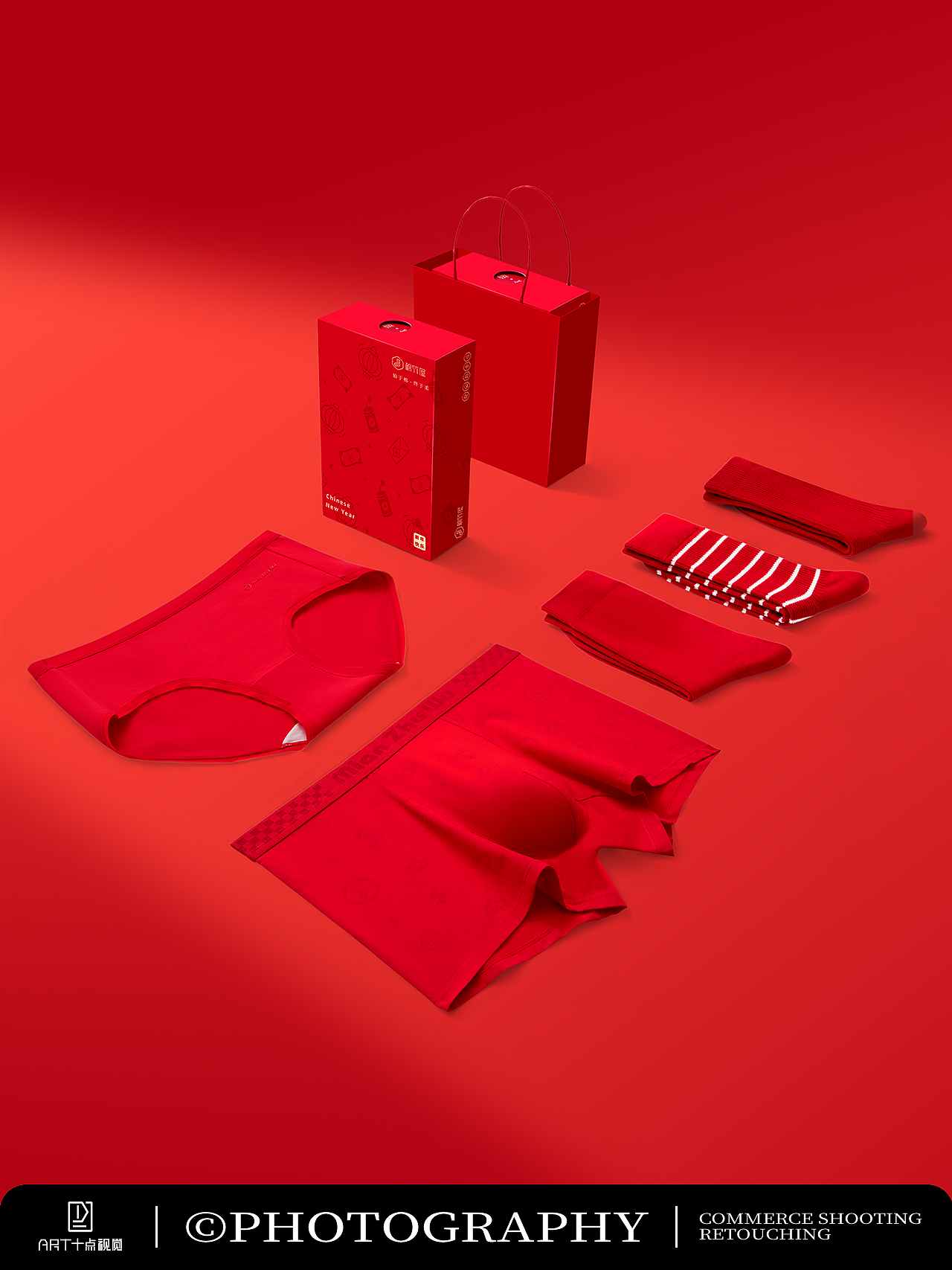 大红内裤摄影 | 内裤拍摄 x 电商男女内衣内裤创意拍摄