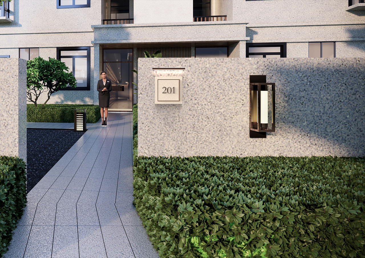 海南风情叠墅标识导视设计