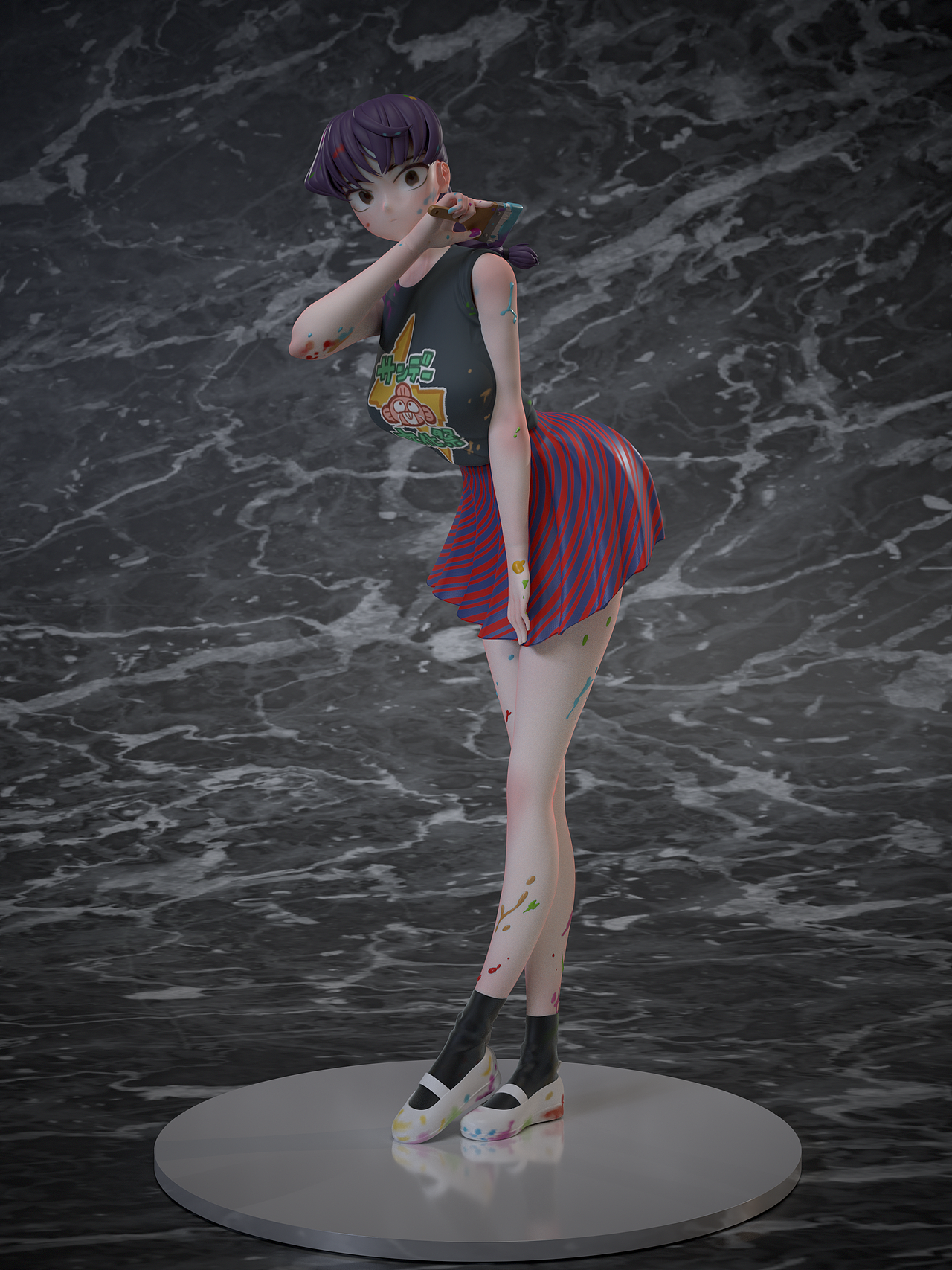 古见同学有交流障碍症吧唧手办临摹