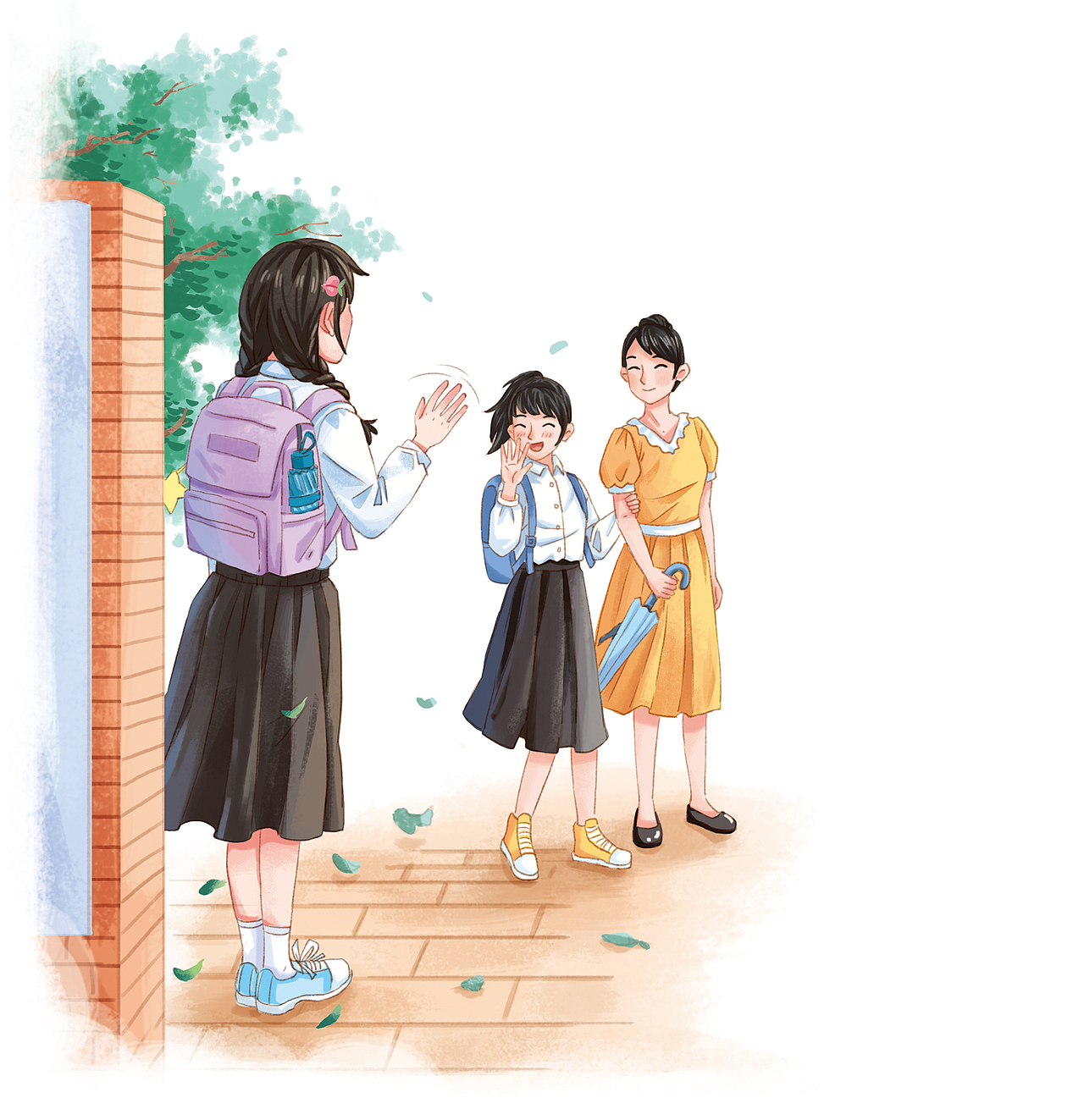 校園青春-溫暖雜志書(shū)籍插圖（圖ZMzgwNTc5MjI4） - 兒童插畫(huà) - 站酷設(shè)計(jì)師插畫(huà)師阿繞原創(chuàng)素材 - 站酷ZCOOL