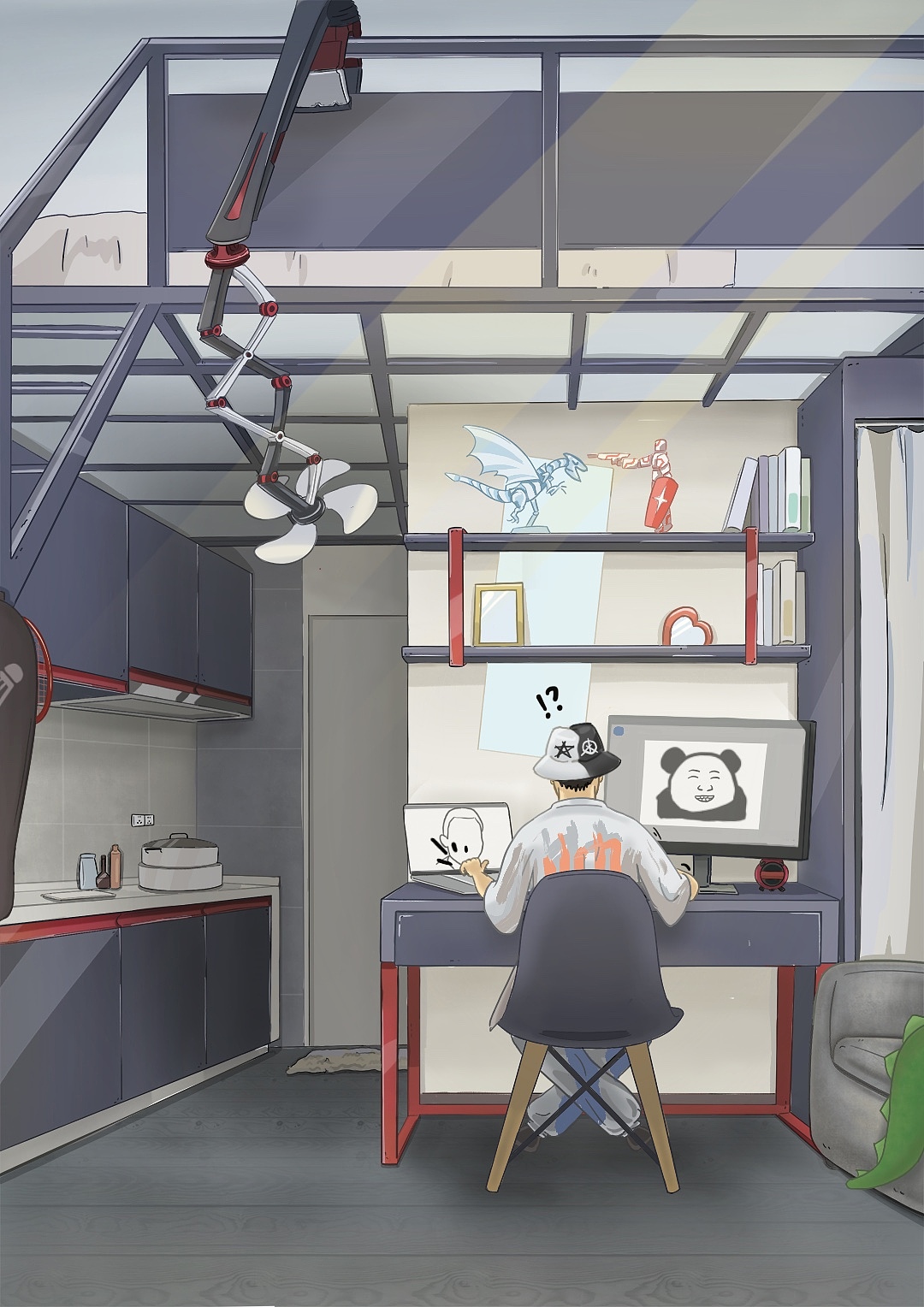 工业朋克风格的loft（图ZMzgwNTgzMjE2） - 创作习作 - 站酷设计师天选打工汪原创素材 - 站酷ZCOOL