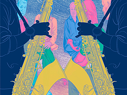 《公园与萨克斯》- 插画色彩练习